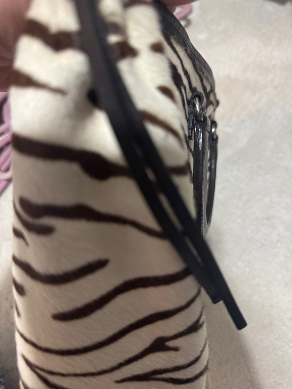 Rare vintage Prada Zebra Print pony hair Top-Handle bag - Picture 16 of 16